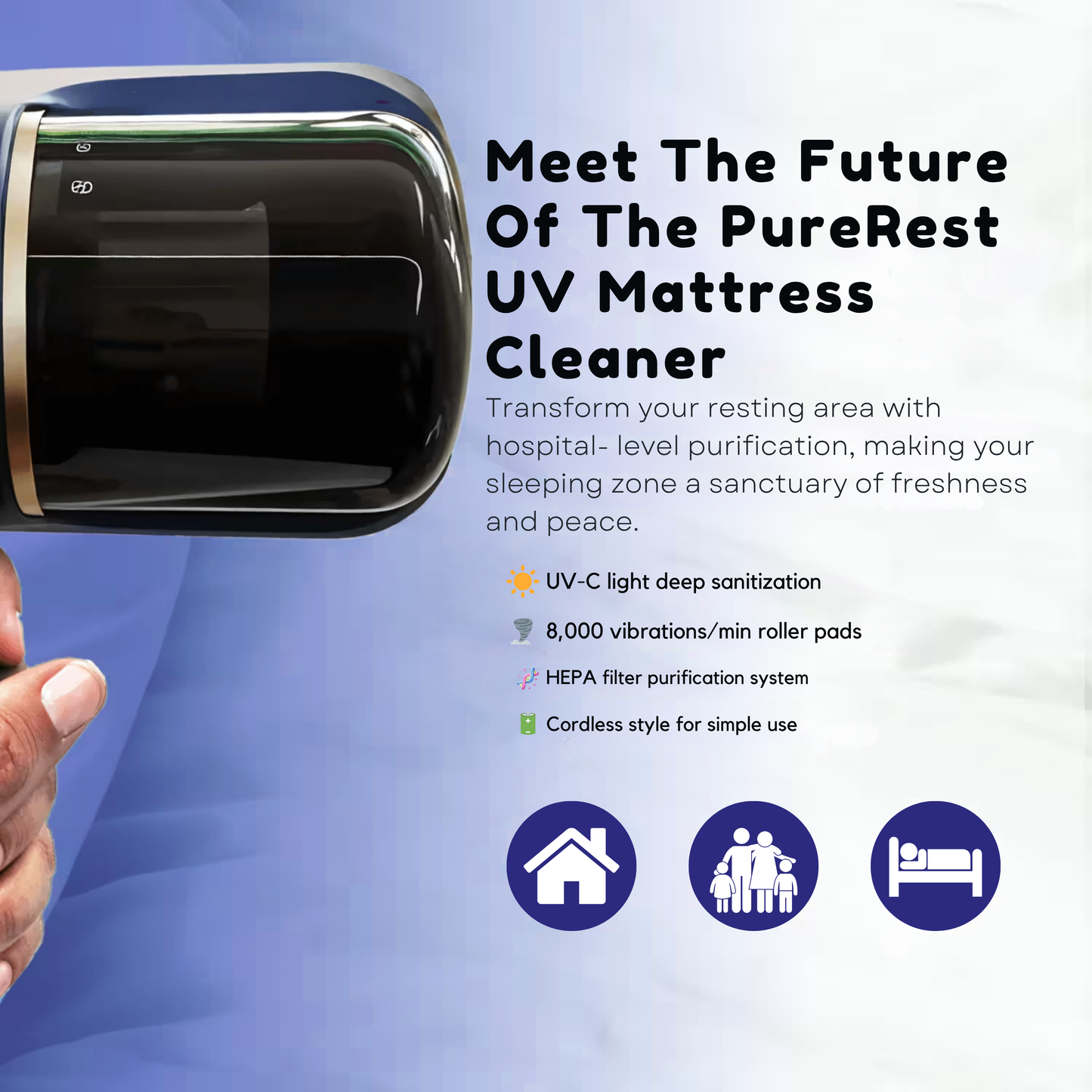 The PureRest UV Mattress Cleaner