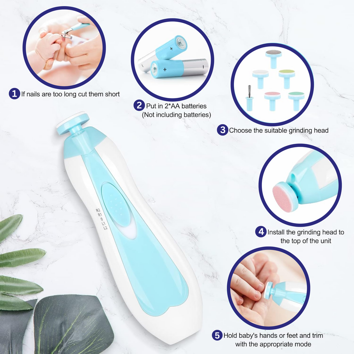Baby Electric Nail Trimmer Set