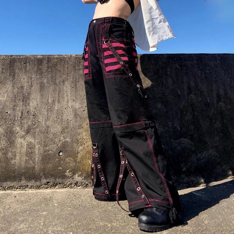 Gothic Punk Cargo Pants Women