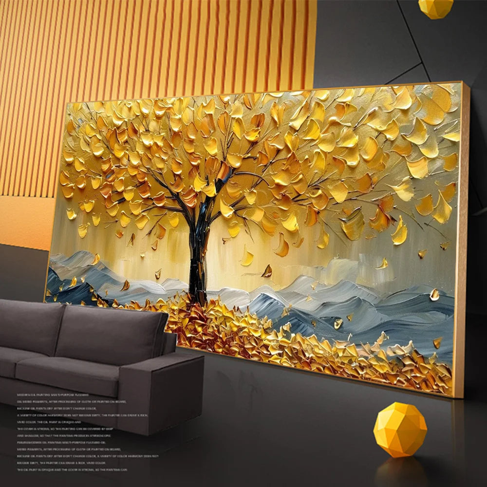 Golden Tree of Life Canvas Art