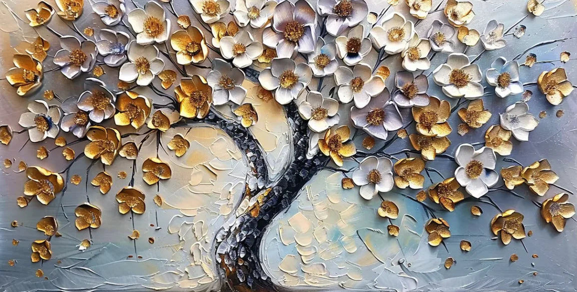 Golden Tree of Life Canvas Art