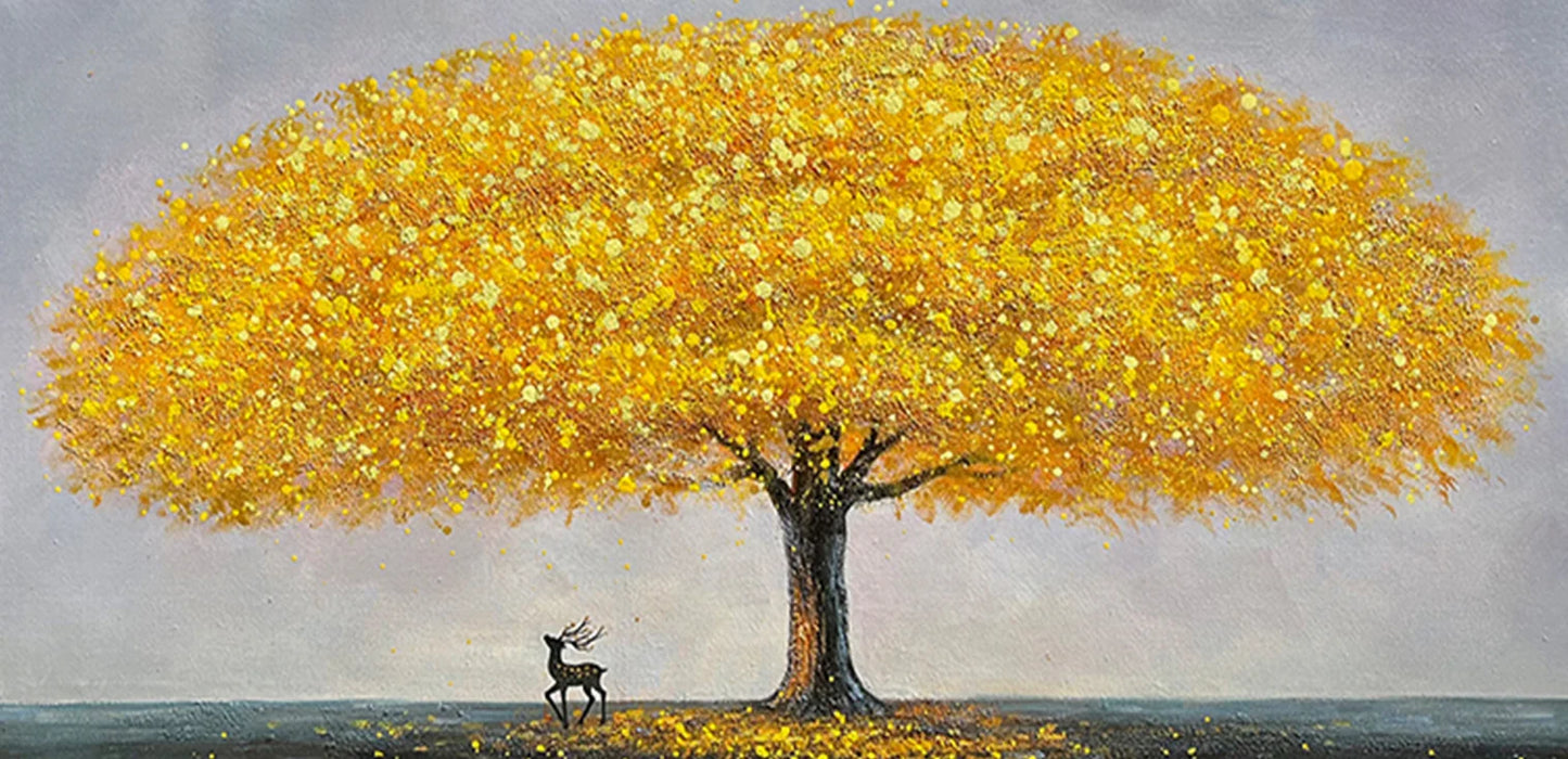 Golden Tree of Life Canvas Art
