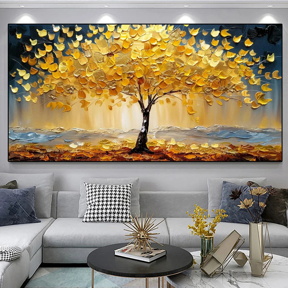 Golden Tree of Life Canvas Art