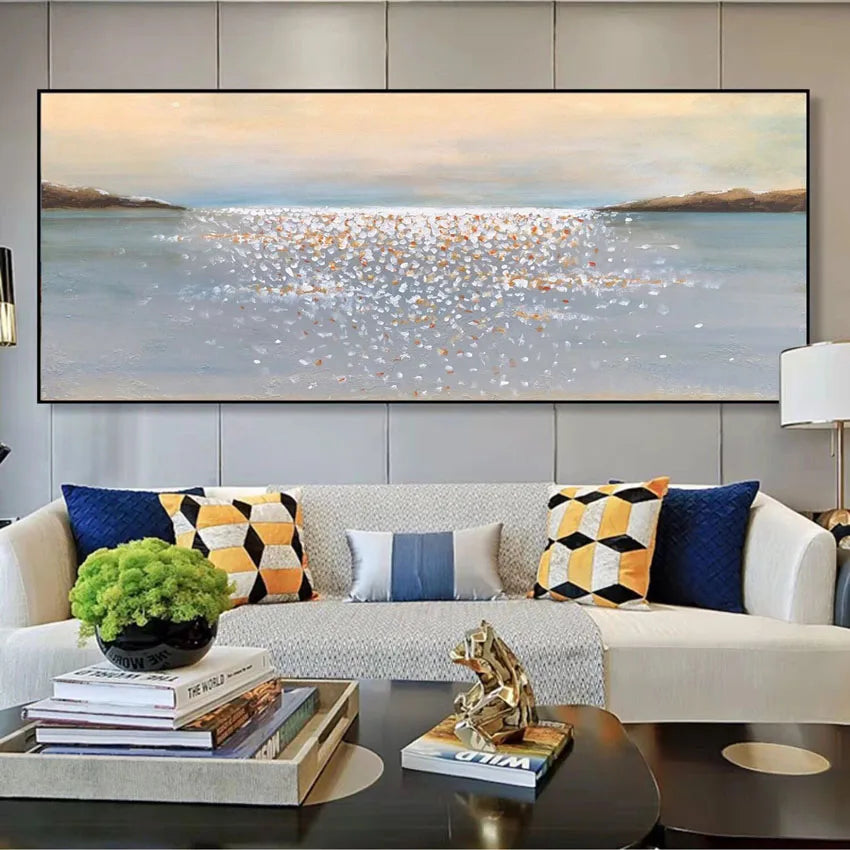 Handmade Abstract Canvas Oil Painting for Living Room