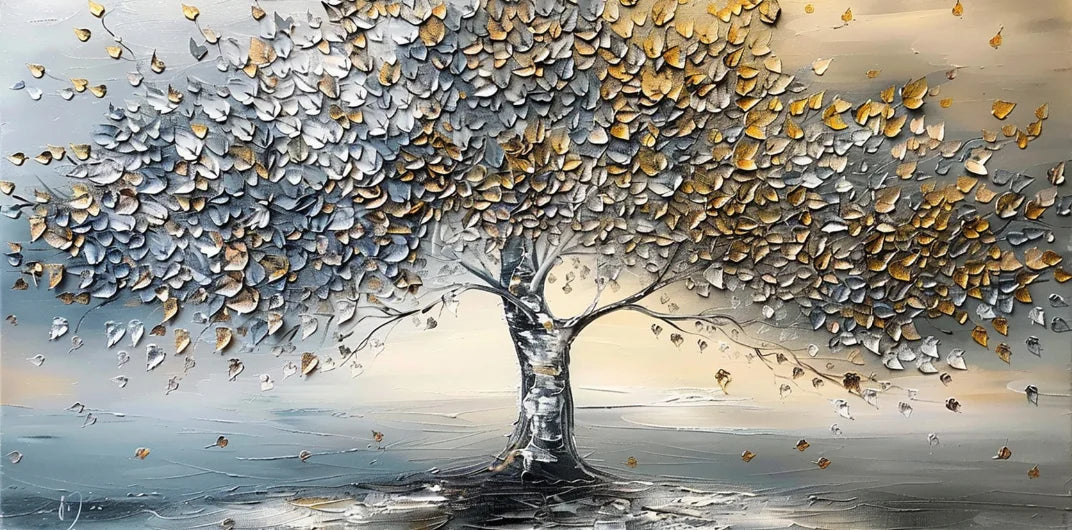 Golden Tree of Life Canvas Art