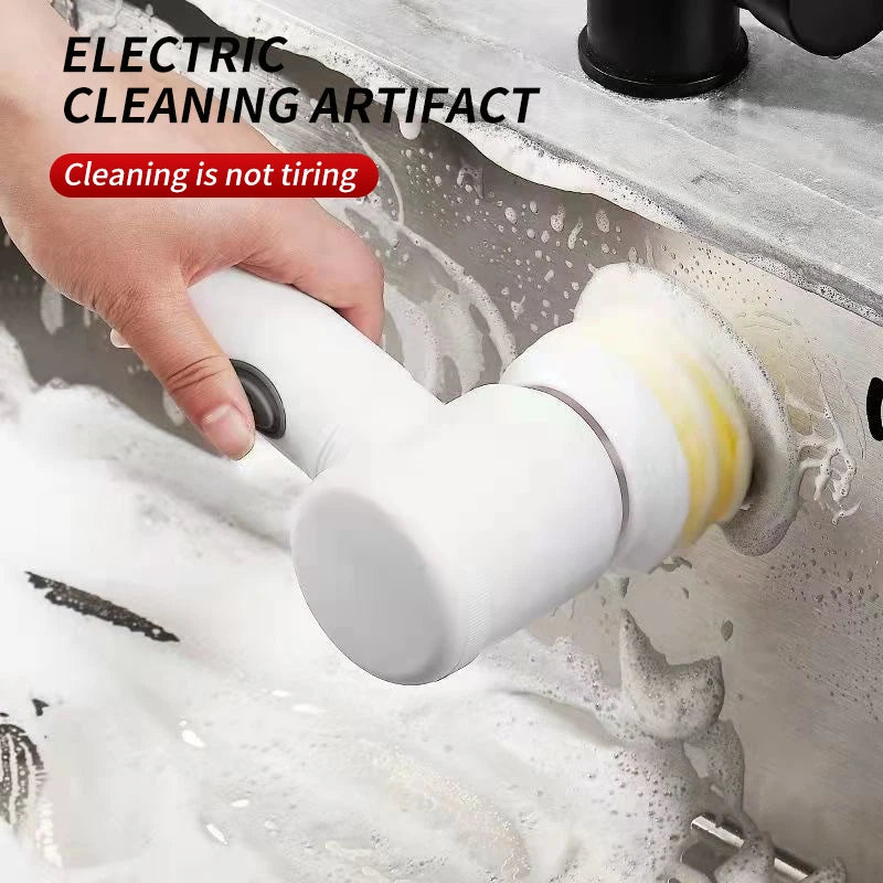 Electric Handheld Dishwashing Brush – Effortless Cleaning & Polishing