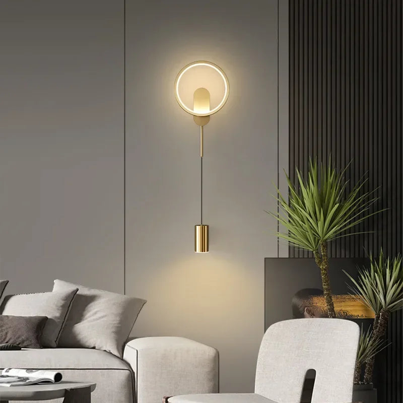 Modern Black Gold LED Wall Lamp