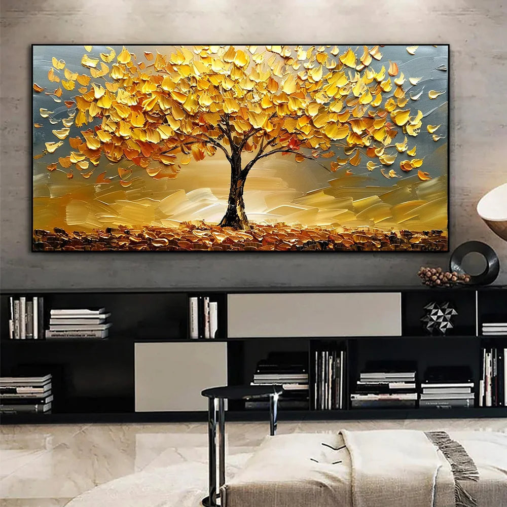 Golden Tree of Life Canvas Art