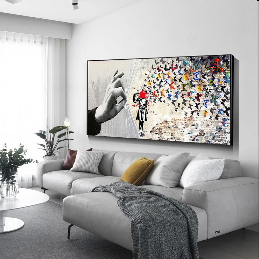 Banksy Graffiti Canvas Art
