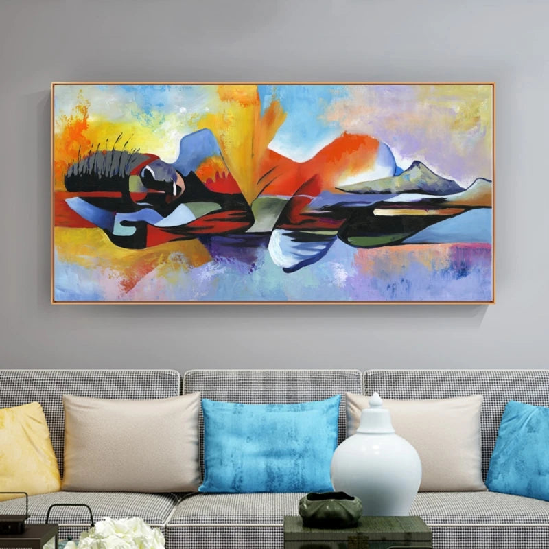 Lord Buddha Abstract Canvas Art