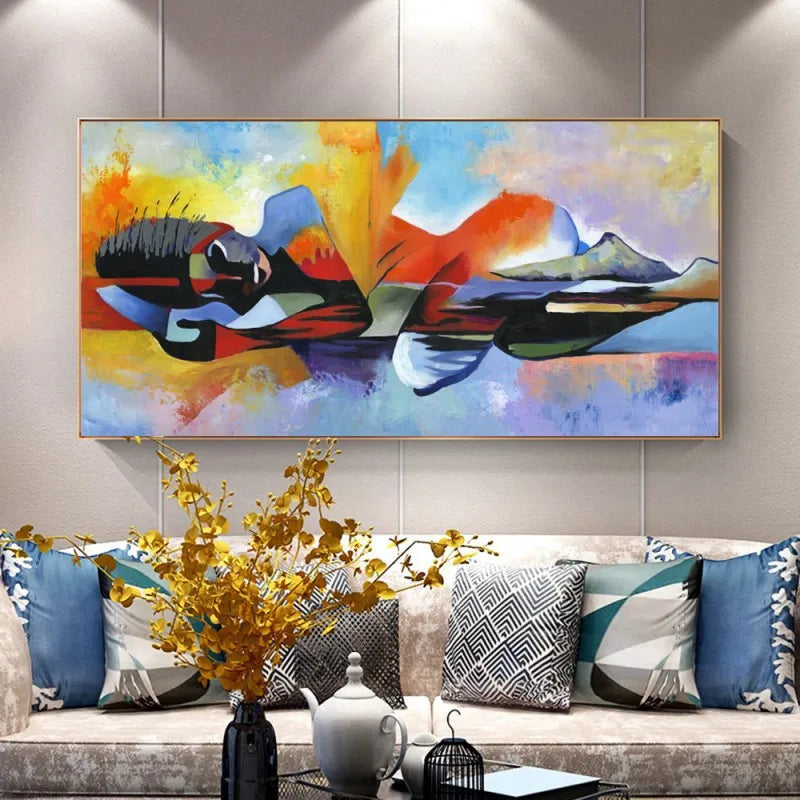 Lord Buddha Abstract Canvas Art