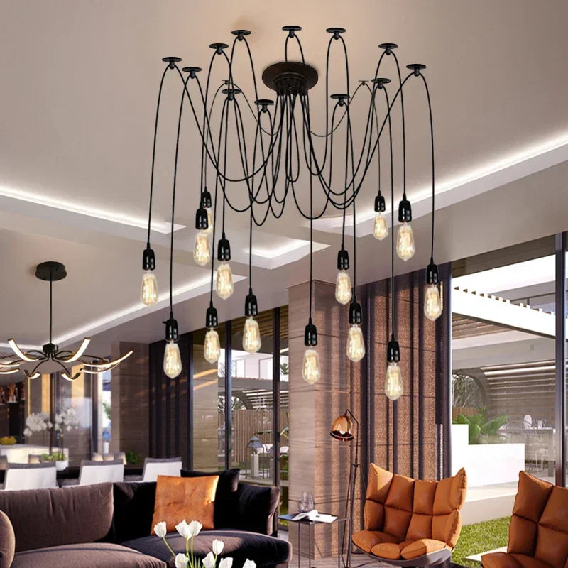 Spider LED Chandelier Retro Lighting