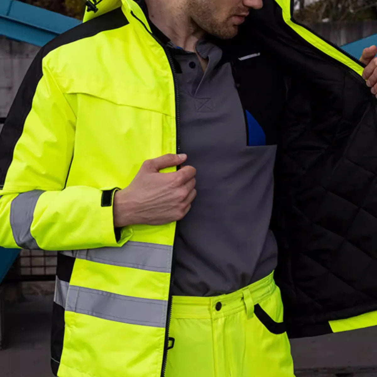 High Visibility Workwear Jacket Set