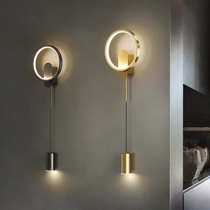 Modern Black Gold LED Wall Lamp