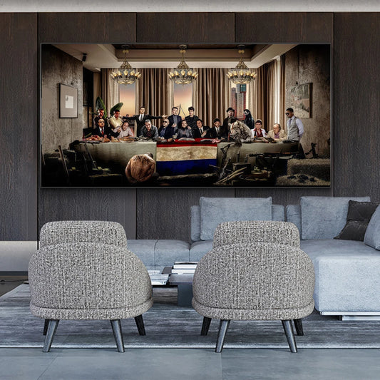 The Gangsters' Last Supper Canvas Art