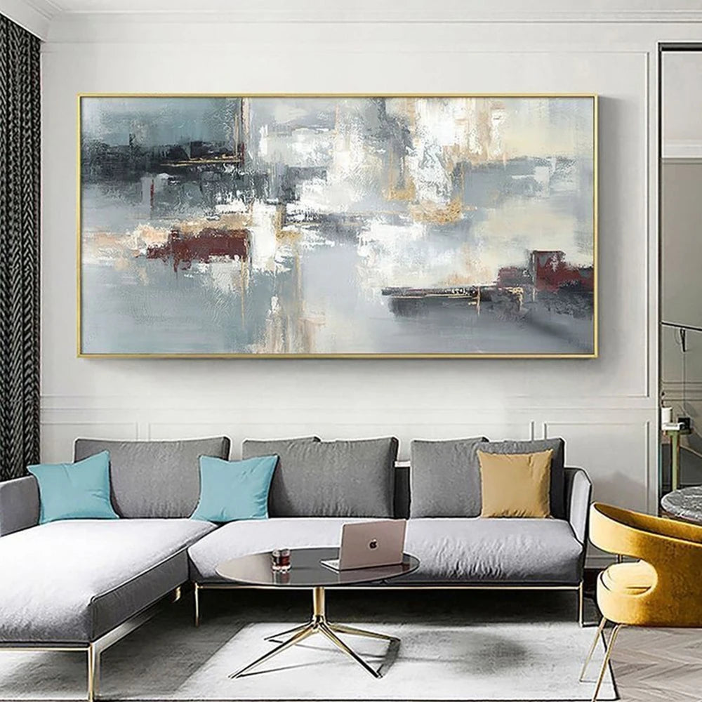 Handmade Abstract Oil Painting on Canvas