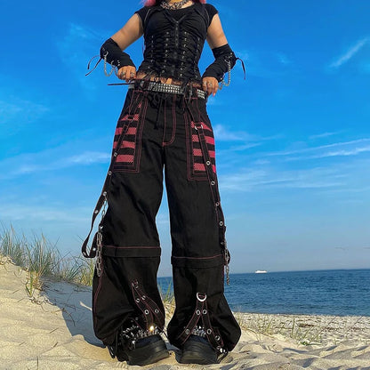 Gothic Punk Cargo Pants Women