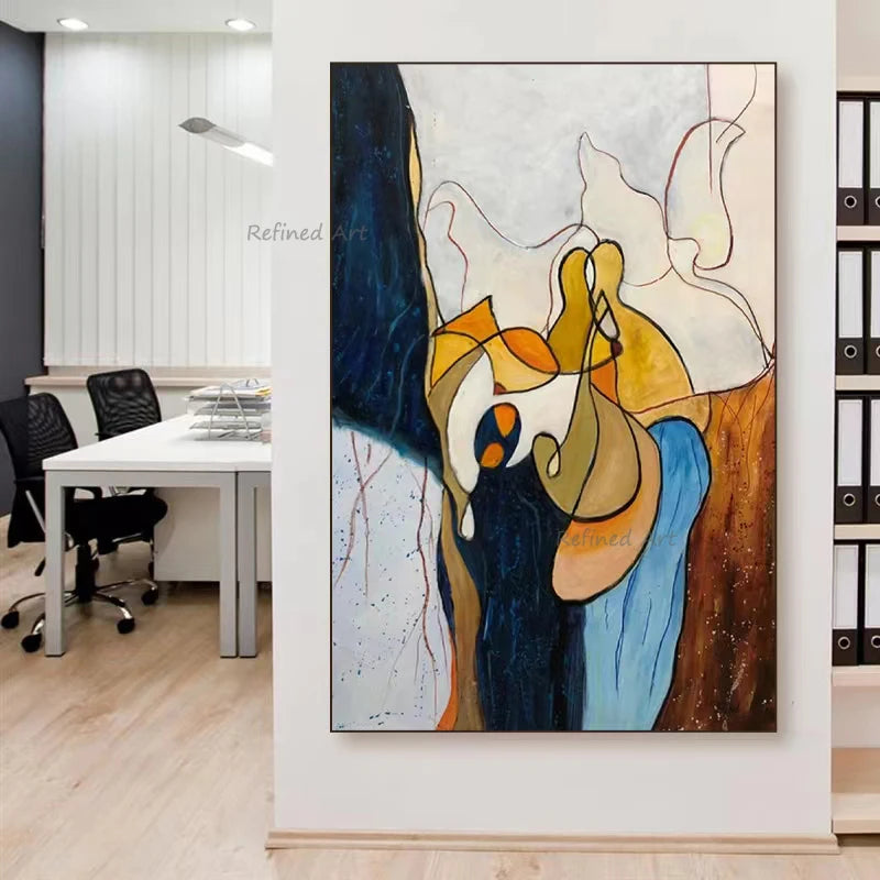 Hand-Painted Picasso Style Oil Painting