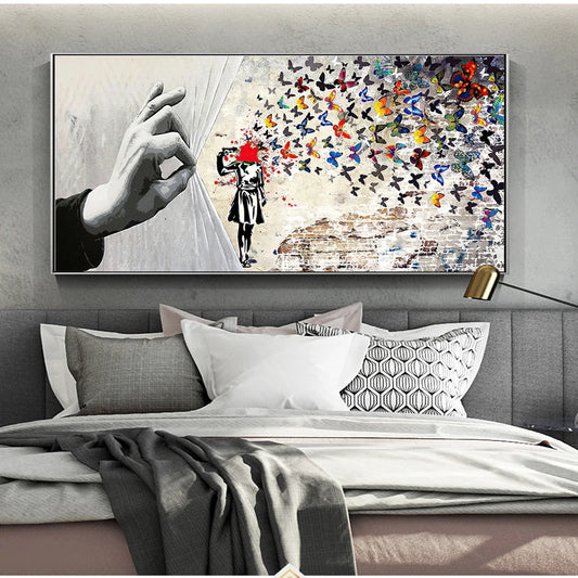 Banksy Graffiti Canvas Art