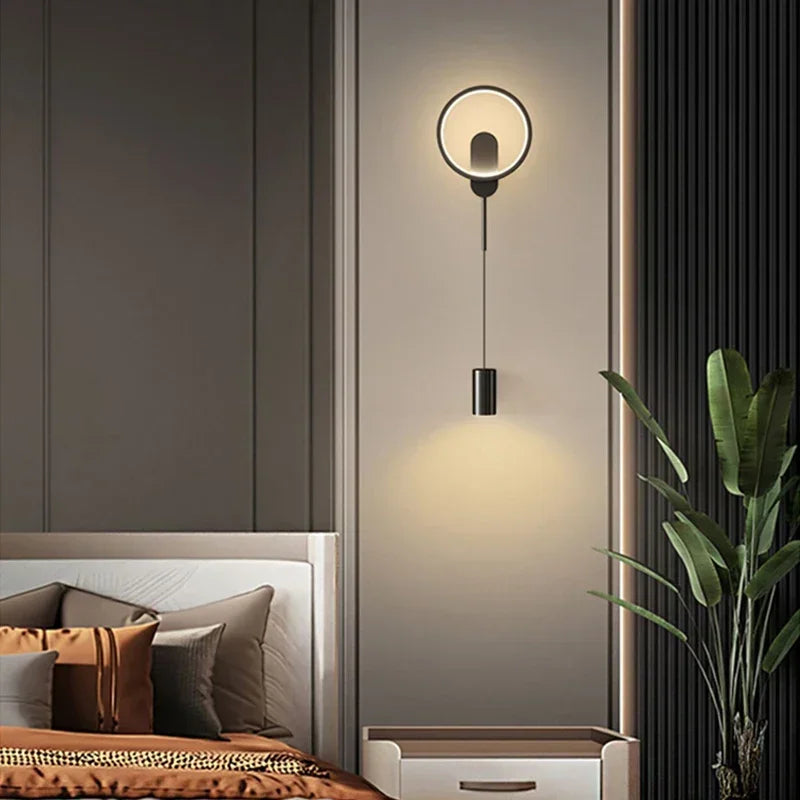 Modern Black Gold LED Wall Lamp
