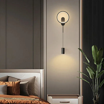 Modern Black Gold LED Wall Lamp