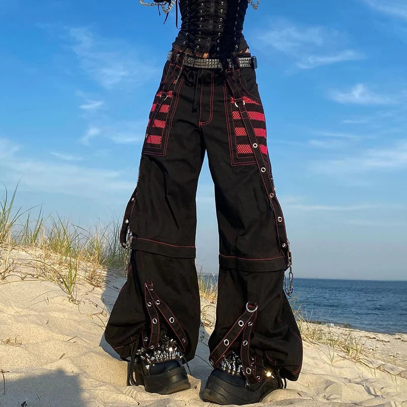 Gothic Punk Cargo Pants Women