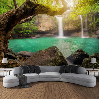 Jungle Waterfall Forest Tapestry Wall Hanging