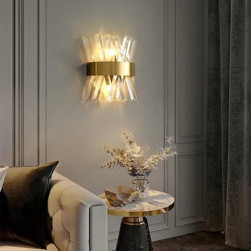 LED Crystal Wall Lamps for Living Room & Hall