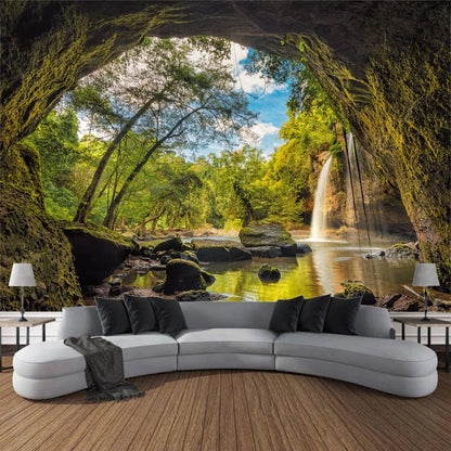 Jungle Waterfall Forest Tapestry Wall Hanging
