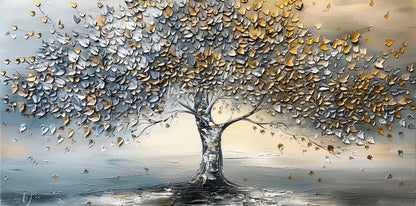 Golden Tree of Life Canvas Art