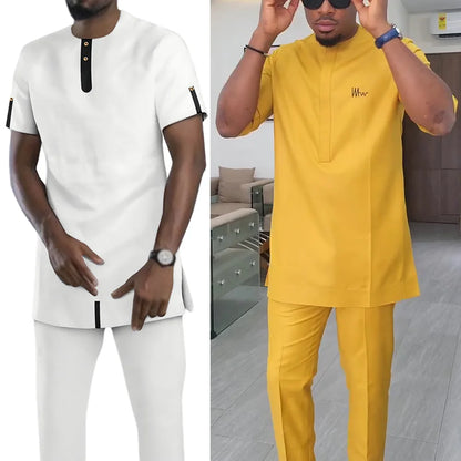 African Men’s Traditional Summer Tracksuit