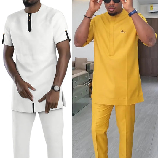 African Men’s Traditional Summer Tracksuit