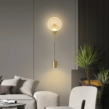 Modern Black Gold LED Wall Lamp