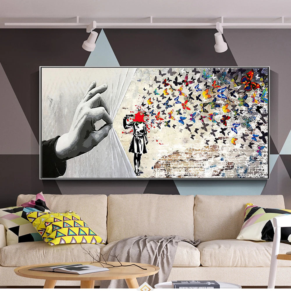 Banksy Graffiti Canvas Art