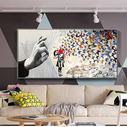 Banksy Graffiti Canvas Art
