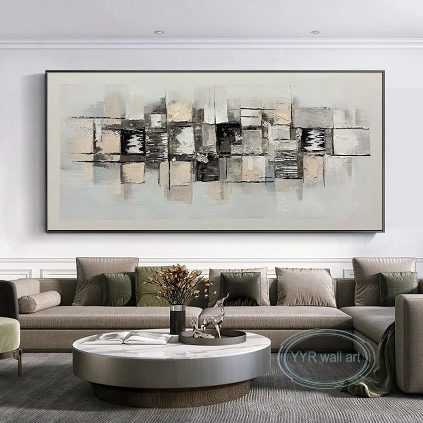Handmade Abstract Canvas Oil Painting for Living Room