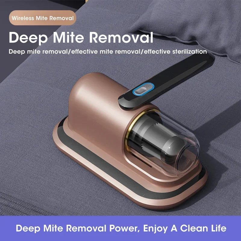 Household Mattress Vacuum Cleaner 10000Pa Wireless Vacuum Mite Remover Device Portable Handheld Mite Remover with 2 filter