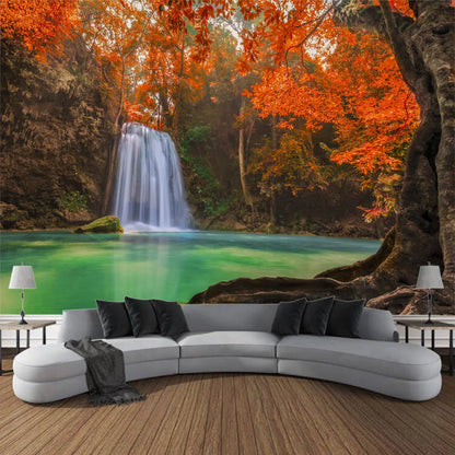 Jungle Waterfall Forest Tapestry Wall Hanging
