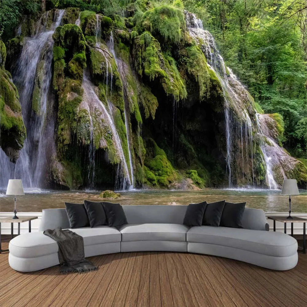 Jungle Waterfall Forest Tapestry Wall Hanging