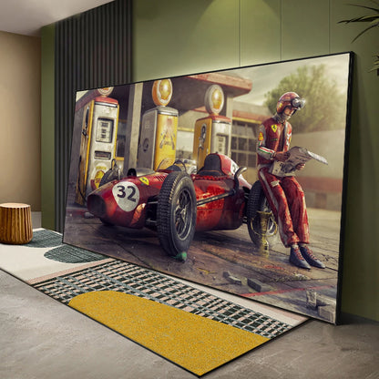 Vintage F1 Car Poster Canvas Art