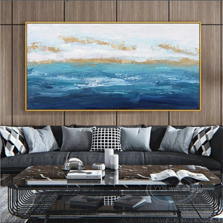 Handmade Abstract Canvas Oil Painting for Living Room