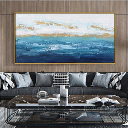Handmade Abstract Canvas Oil Painting for Living Room