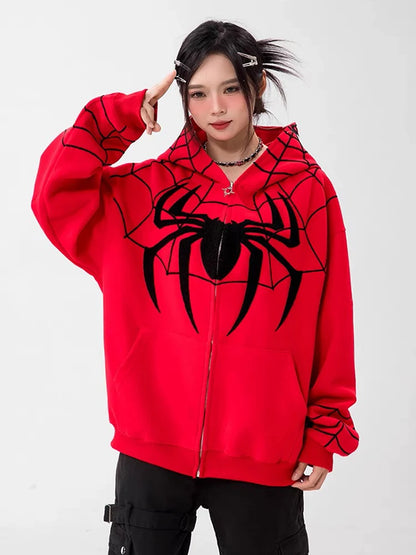 Gothic Embroidery Y2K Hoodie Women