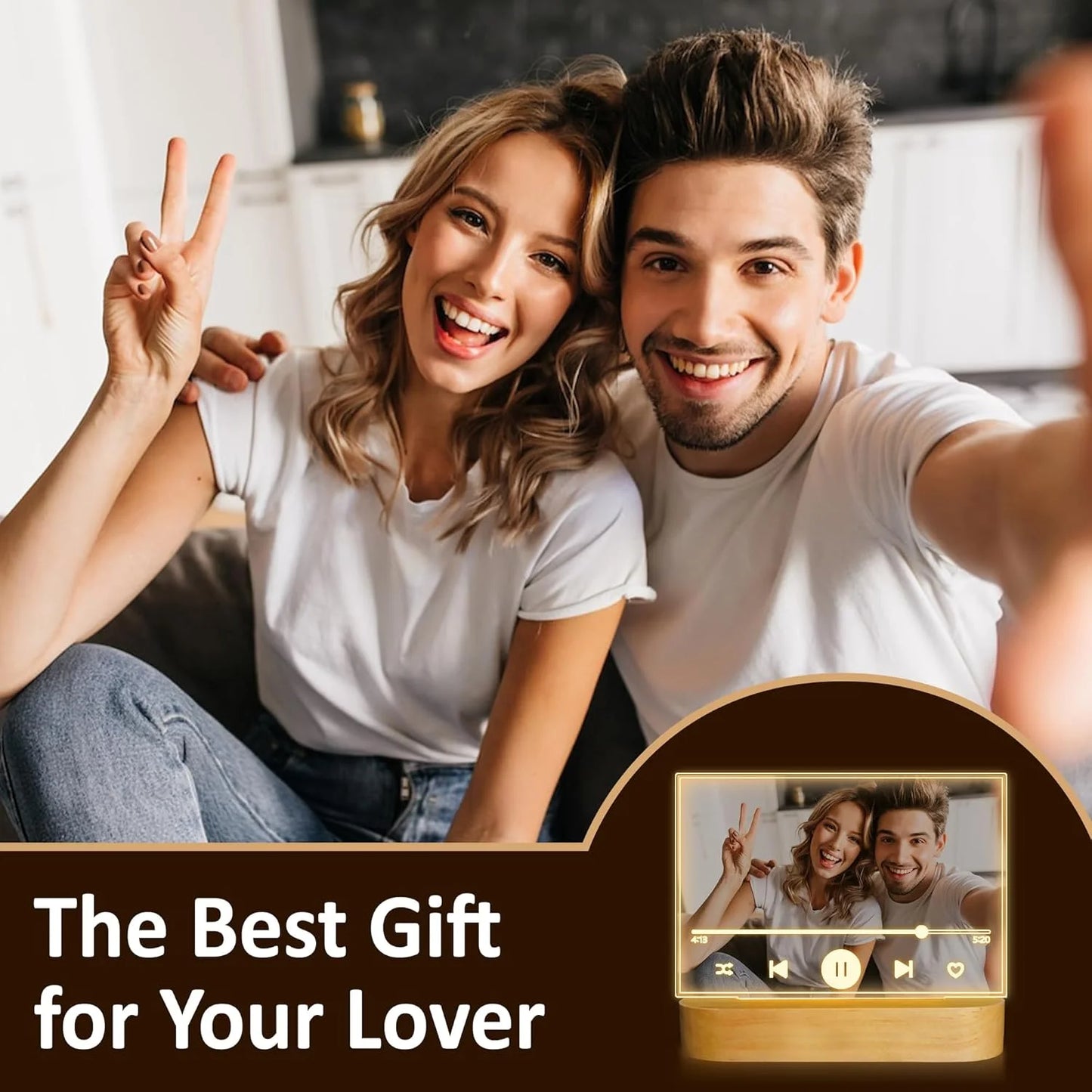 Custom 3D LED Night Light Photo Frame