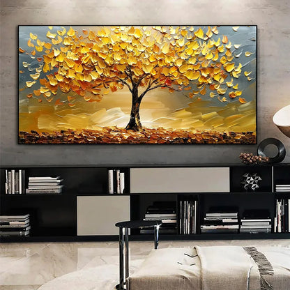 Golden Tree of Life Canvas Art