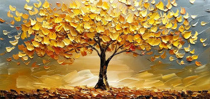 Golden Tree of Life Canvas Art