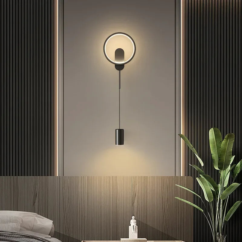 Modern Black Gold LED Wall Lamp