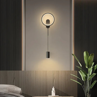 Modern Black Gold LED Wall Lamp
