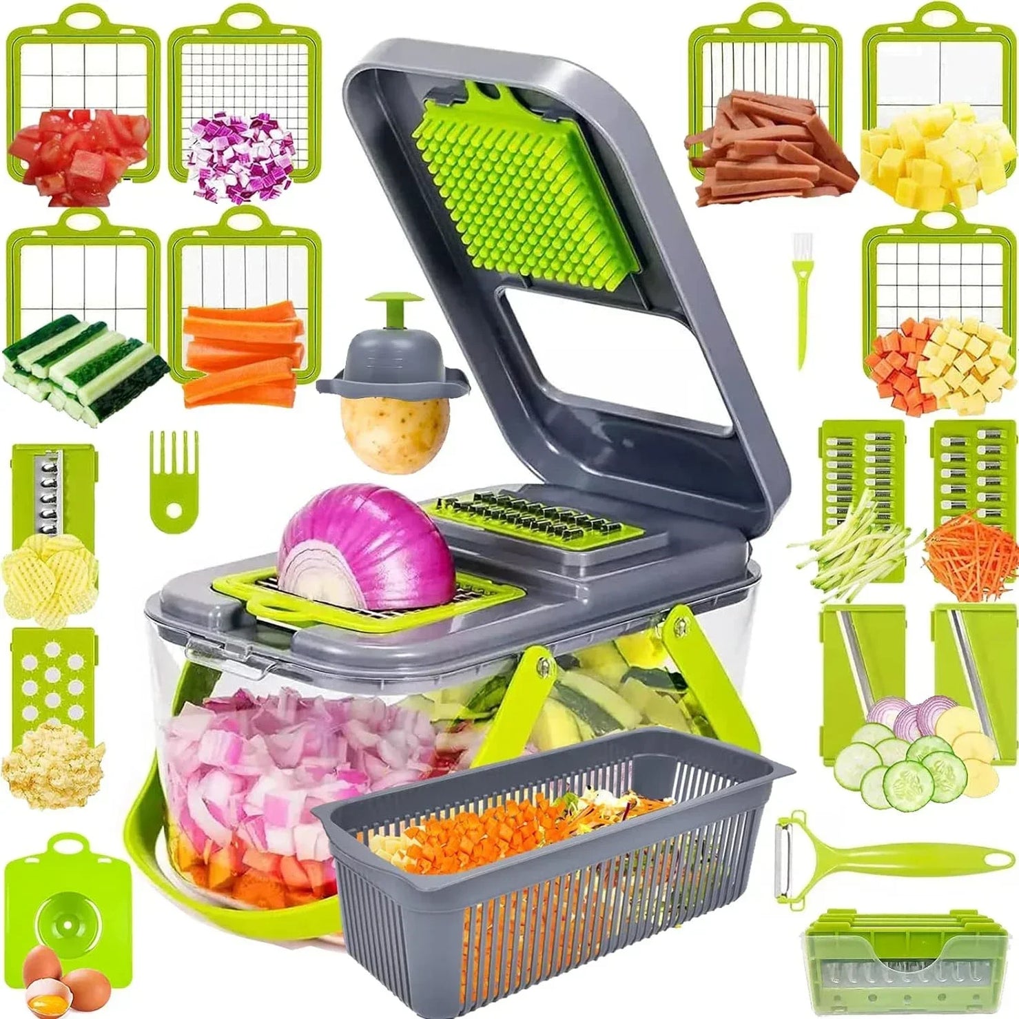 22-in-1 Multifunctional Veggie Chopper