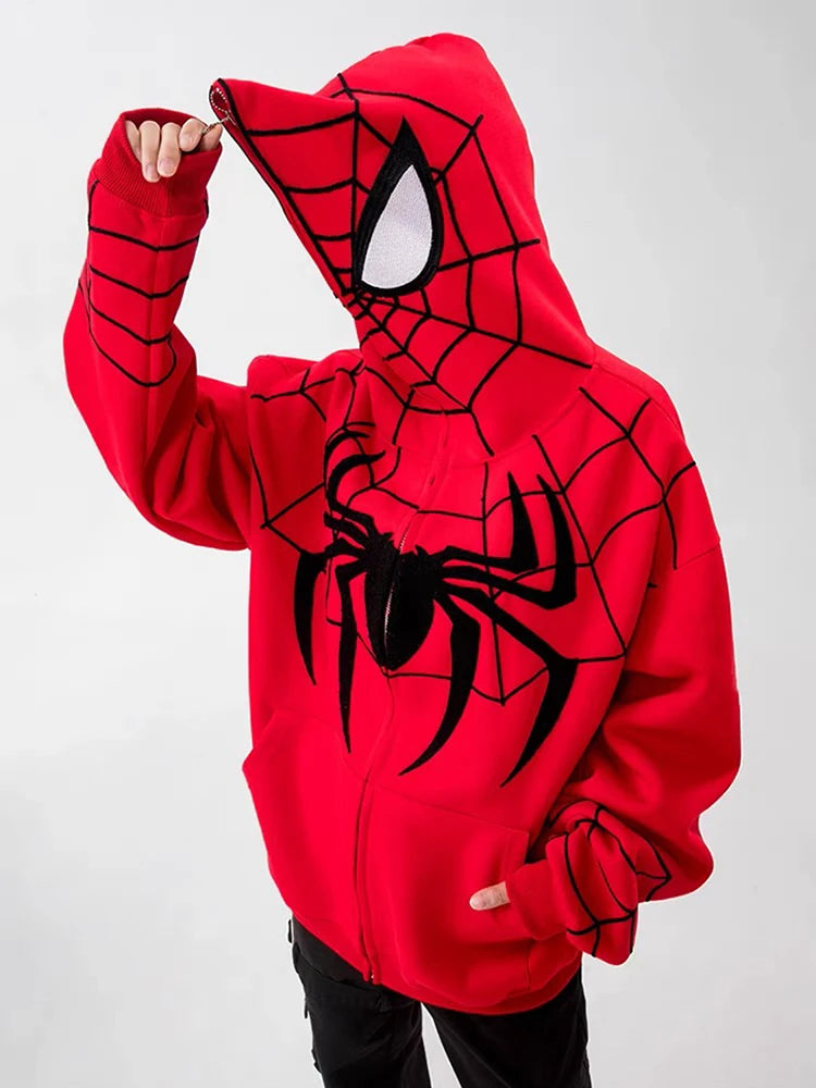 Gothic Embroidery Y2K Hoodie Women